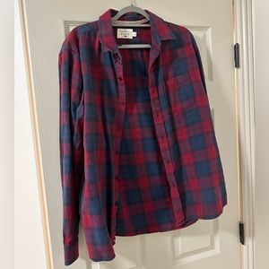 The Normal Brand- Men's red and blue flannel button up size Large